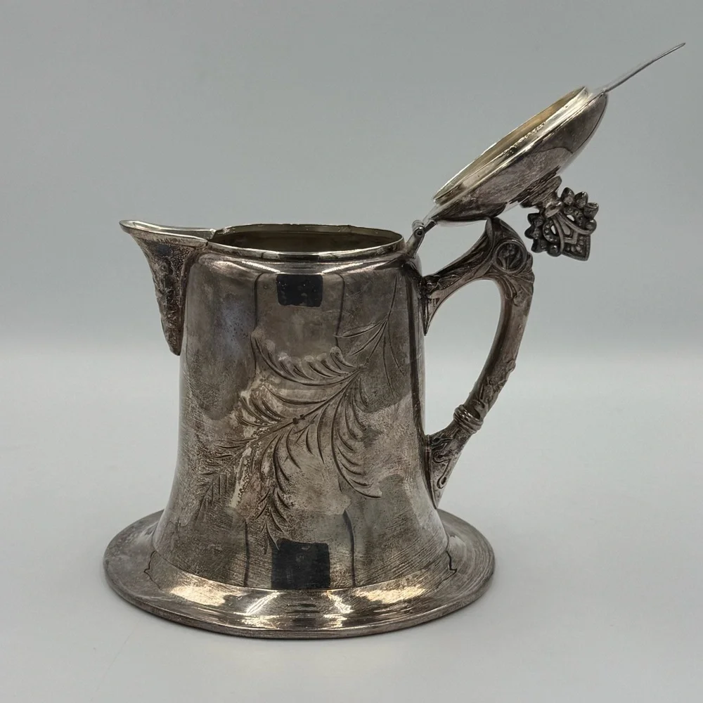 Antique World Silver Plate Co Triple Plated Detailed Creamer #400